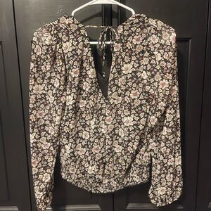 Floral Black Blouse (stitch fix)